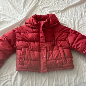 Pacsun red puffer jacket